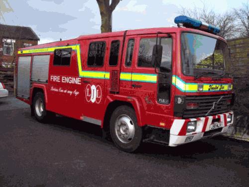 Chauffeur driven Fire Engine red limousine with real firemen for hire in North West, Cheshire, Liverpool, Manchester, Bolton, Chester, Wigan, Lancashire, Preston, Stockport and Blackburn.