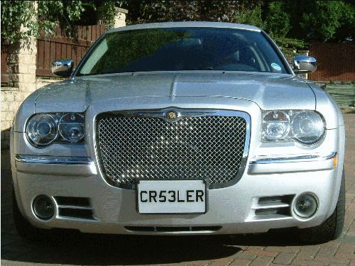 Chauffeur stretched silver Chrysler C300 Baby Bentley limousine hire in Sheffield, Rotherham, Doncaster, Chesterfield, South Yorkshire.