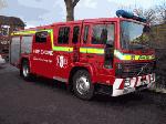 Chauffeur driven Fire Engine red limousine with real firemen for hire in North West, Cheshire, Liverpool, Manchester, Bolton, Chester, Wigan, Lancashire, Preston, Stockport and Blackburn.