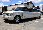 Chauffeur stretched silver Range Rover Vogue limousine hire in London, Berkshire, Surrey, Buckinghamshire, Hertfordshire, Essex, Kent, Hampshire, Northamptonshire